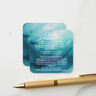 Carte D'accompagnement Détails personnalisés de vagues de peinture à l'aq