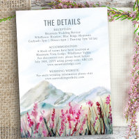 Détails sur le Mariage d'aquarelle Mountain Meadow