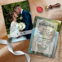 Détails sur le Mariage de script noir simple blanc