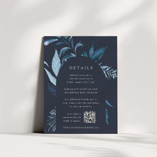 Carte D'accompagnement Détails sur le Mariage du code QR botanique Winter