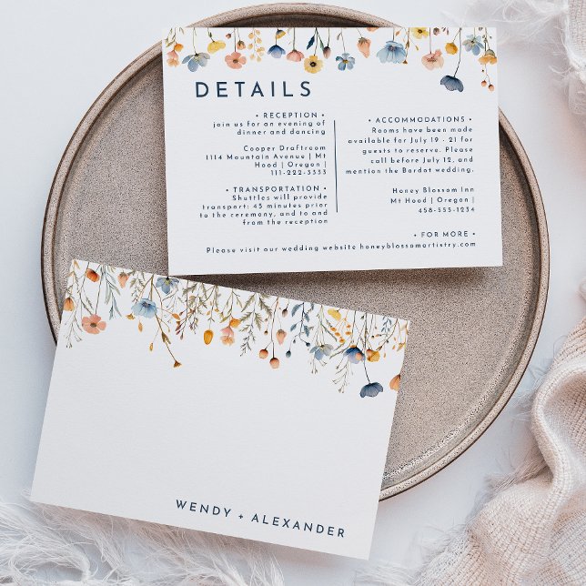 Carte D'accompagnement Détails sur le Mariage floral gras (Créateur téléchargé)
