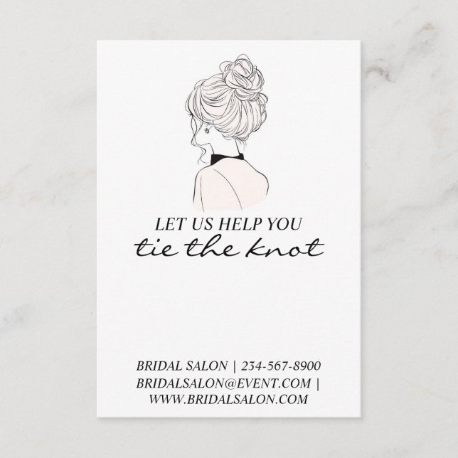 Carte D'accompagnement Détenteur de Élastique à cheveux Mariage promotion (Devant)