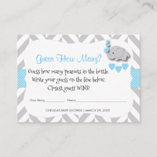 Carte D'accompagnement Devinez combien - Blue Elephant