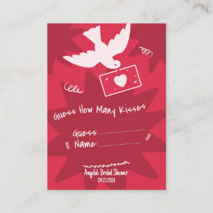 Carte D'accompagnement Devinez combien de baisers jeu White Dove Love Let