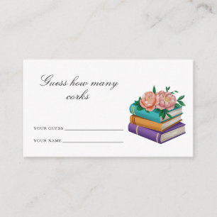 Carte D'accompagnement Devinez combien de bouchons de douche nuptiale Liv