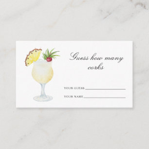 Carte D'accompagnement Devinez combien de bouchons Shower de mariage Cock