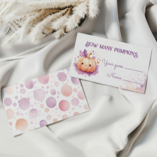 Carte D'accompagnement Devinez combien de Citrouilles Halloween Baby show