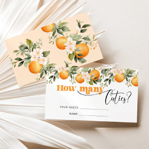 Carte D'accompagnement Devinez combien de cuties baby shower jeu