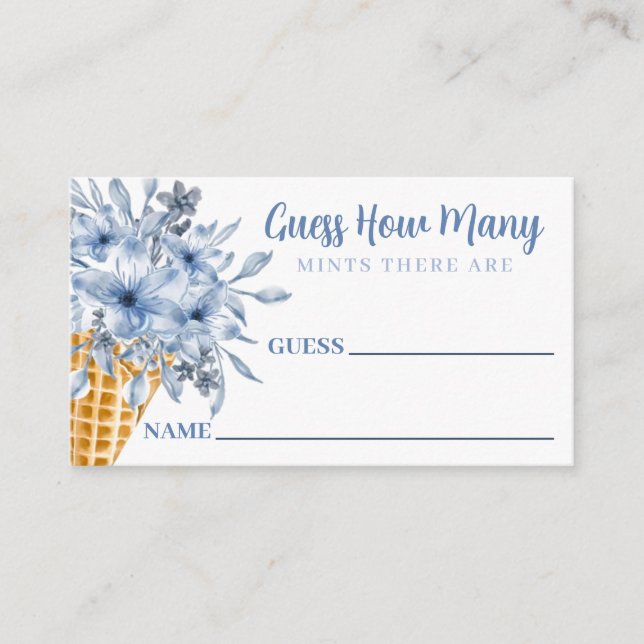 Carte D'accompagnement Devinez Combien Il Y A De Mines (Devant)