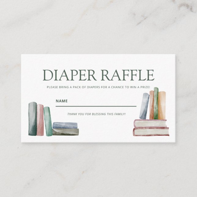Carte D'accompagnement Diaper Raffle Enclosure Card (Devant)