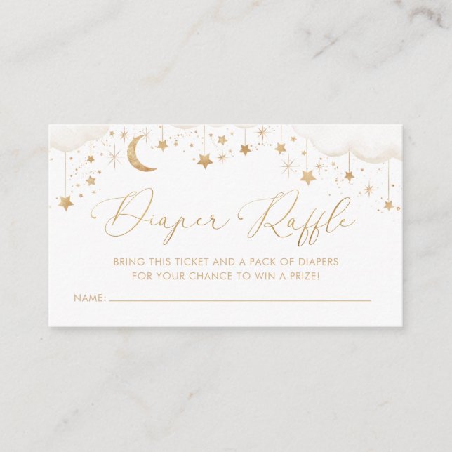 Carte D'accompagnement Diaper Raffle Twinkle Little Star Baby shower (Devant)