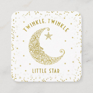 Carte D'accompagnement Diaper Raffle Twinkle Little Star Baby shower Gold