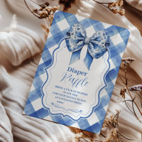 Diapper Enclos de En vichy bleu et de gaufre