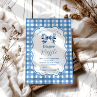 Diapper Enclos de En vichy bleu et de gaufre