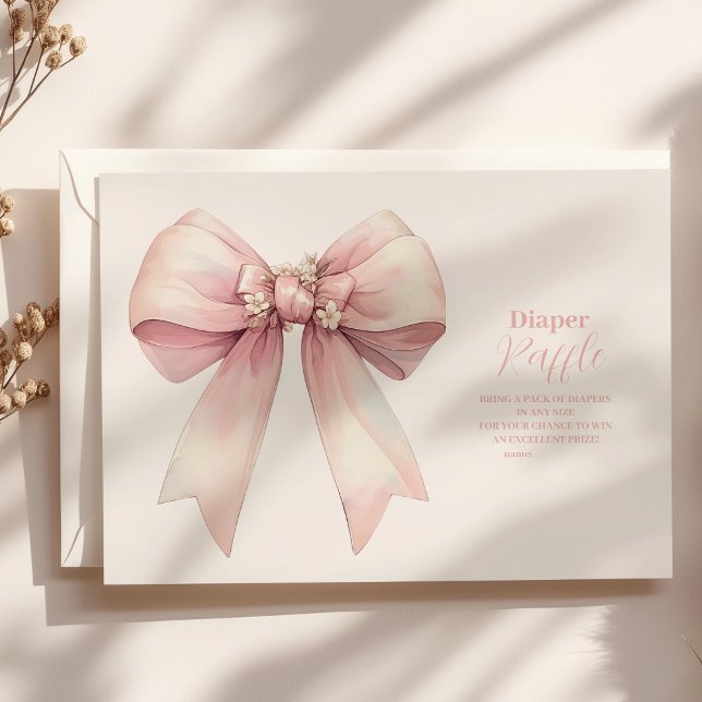Carte D'accompagnement Diappeur de Baby shower de chèvre rose (Créateur téléchargé)