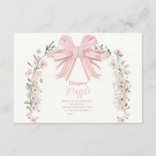 Carte D'accompagnement Diappeur de Baby shower de  de chou rose