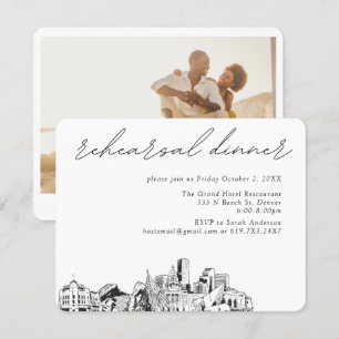 Carte D'accompagnement Dîner de répétition élégante du Mariage Denver
