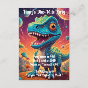 Carte D'accompagnement dino-mite baby shower