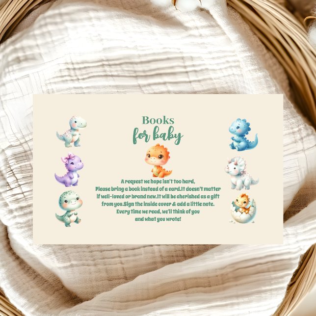 Carte D'accompagnement Dinosaur Egg Cute Aquarelle Bébé Livres pour bébé (Créateur téléchargé)