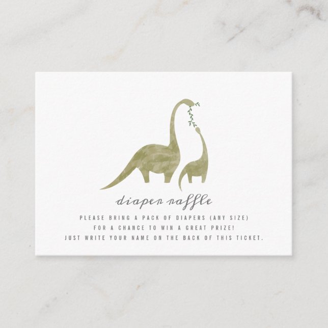Carte D'accompagnement Dinosaure de Baby shower de maman et bébé (Devant)