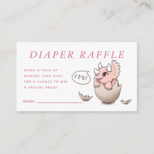 Carte D'accompagnement Dinosaure rose mignon Baby shower Roar Dinosaure R