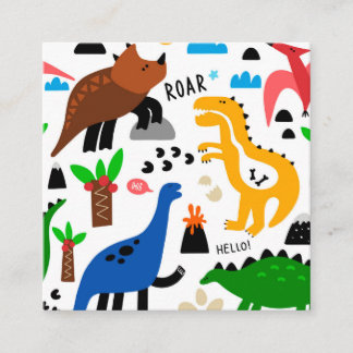 Carte D'accompagnement Dinosaures motif transparent