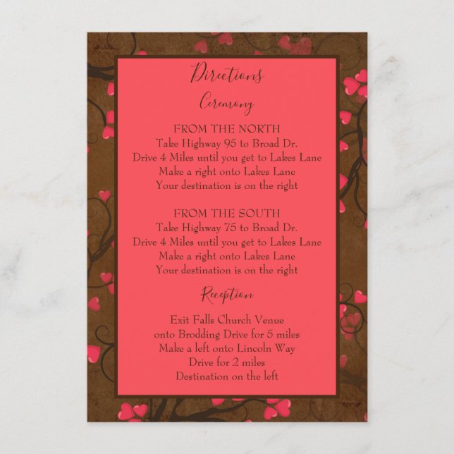 Carte D'accompagnement Directions charmantes (Devant)