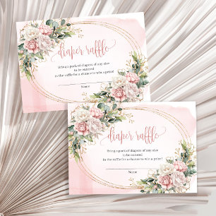 Carte D'accompagnement Douce Poussiéreuse Rose Floral Eucalyptus Tirage a
