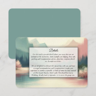 Carte D'accompagnement Douces Échos des Montagnes