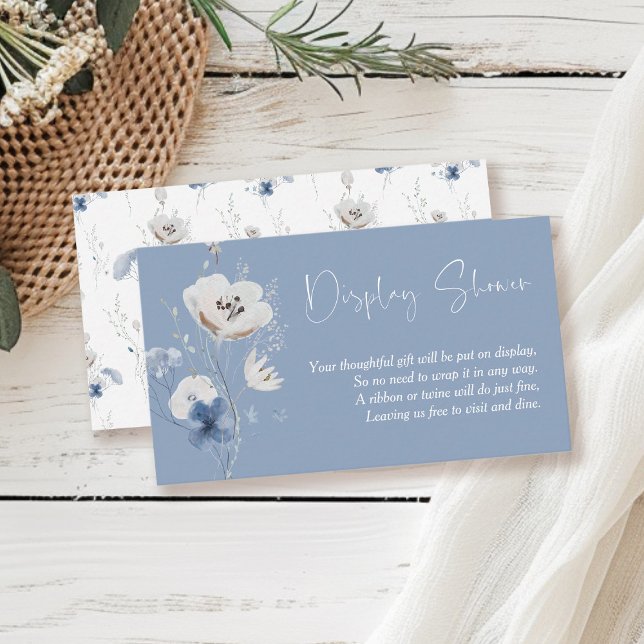 Carte D'accompagnement Douche à affichage nuptiale bleu (Créateur téléchargé)