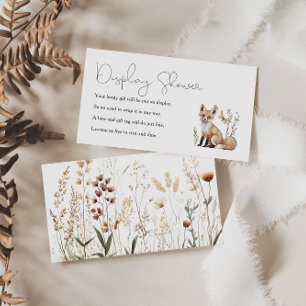Carte D'accompagnement Douche à écran Baby shower en bois
