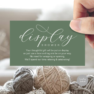 Carte D'accompagnement Douche à écran mariage, minimaliste élégant modern