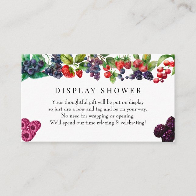 Carte D'accompagnement Douche d'affichage Berry Sweet (Devant)