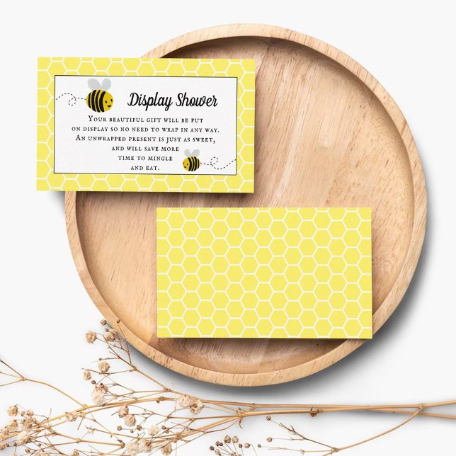Carte D'accompagnement Douche d'affichage de Baby shower d'abeilles Petit (Créateur téléchargé)