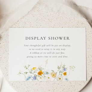 Carte D'accompagnement Douche d'affichage Fleur sauvage délicate