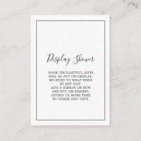 Douche d'affichage minimaliste