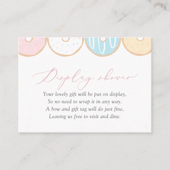 Carte D'accompagnement Douche d'affichage pour bébé Donut (Devant)