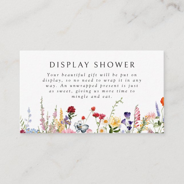 Carte D'accompagnement Douche d'écran couleur Fleur sauvage (Devant)