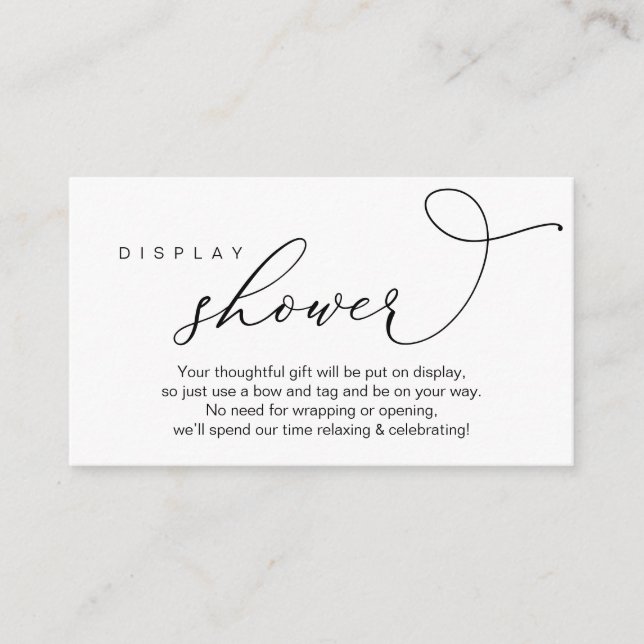 Carte D'accompagnement Douche mariage, Romantique moderne (Devant)