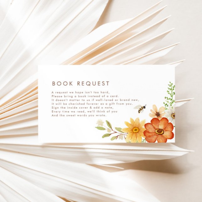Carte D'accompagnement Doux Comme Peut Être | Floral Spring Book Request  (Créateur téléchargé)