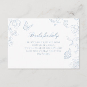 Carte D'accompagnement Doux Dusty Blue Chinoiserie Livres pour bébé