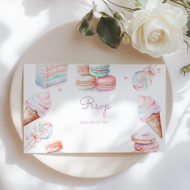 Carte D'accompagnement Doux pastel rsvp (Créateur téléchargé)