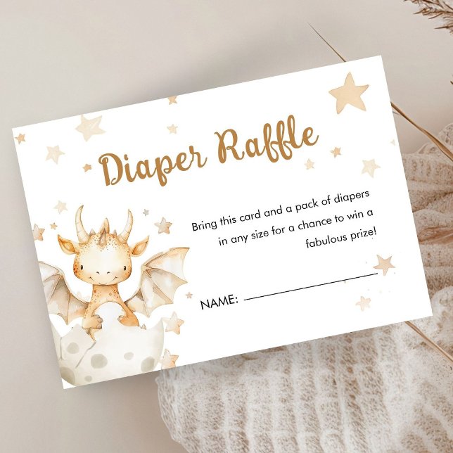 Carte D'accompagnement Dragon Baby shower Cute Boho Déchets Raffin (Créateur téléchargé)