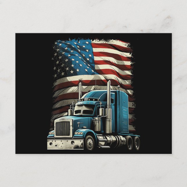 Carte D'accompagnement Drapeau américain de camionnette pour voiture patr (Devant)