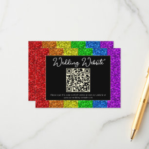 Carte D'accompagnement Drapeau LGBT arc-en-ciel étincelles mariage gay le