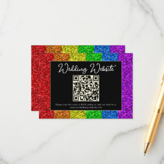 Carte D'accompagnement Drapeau LGBT arc-en-ciel étincelles mariage gay le
