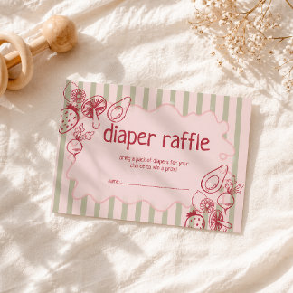 Carte D'accompagnement Drawn Locally Grown Farmer's Market Diaper Raffle