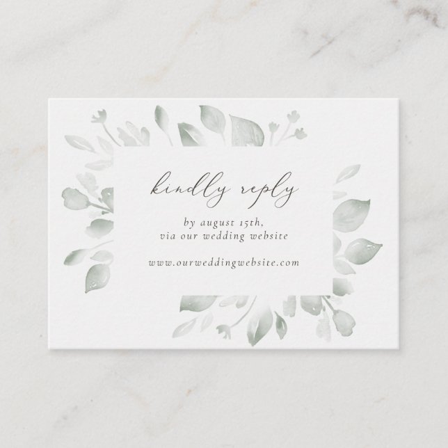 Carte D'accompagnement Dreamy Foliage RSVP par insertion de site (Devant)
