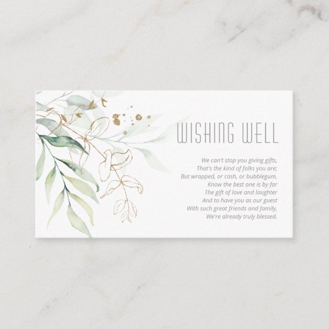 Carte D'accompagnement Dreamy Green Wishing Well V3 Green/Blue ID817 (Devant)