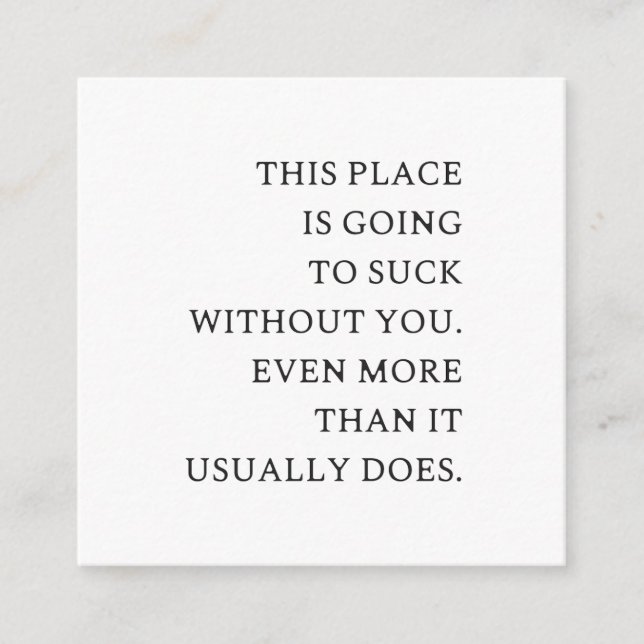 Carte D'accompagnement Drôle CoWorker quitter - Drôle nouveau travail (Devant)